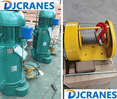 10 Ton Electric Wire Rope Hoist and 3 Ton Hand Winch Production