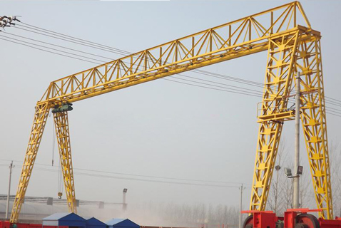 Single girder truss gantry crane with wire rope hoist