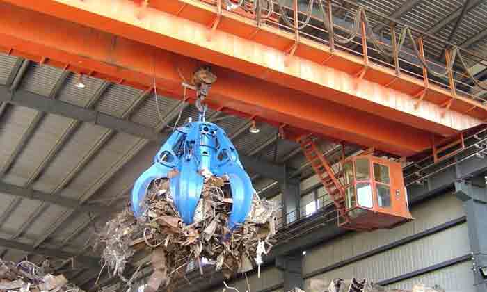 overhead crane grab bucket