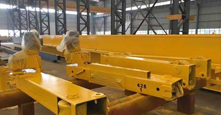 Features overhead crane parts