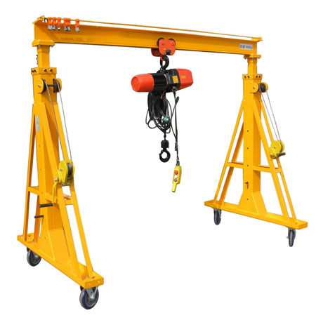 990kg mobile gantry crane with electric chain block