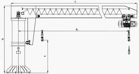 BZ type industrial jib crane drawing